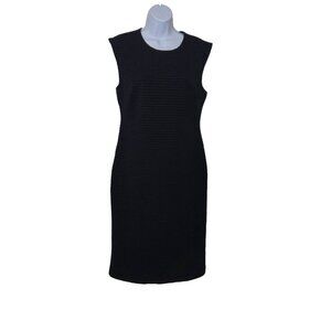 Banana Republic Women's Sleeveless Black Sheath Dress textured Stretch Size 10